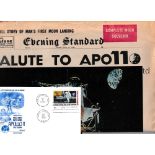 MOON LANDING Evening Standard Apollo 11 Supplement dated 25/7/1969 plus a Special issue 1st Day