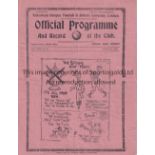 SPURS Programme Tottenham v Aston Villa 13/3/1937. Light horizontal fold with some light creasing.