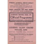 ALDERSHOT V READING 1948 Programme for the League match at Aldershot 24/1/1948, horizontal crease