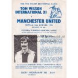 MAN UTD Away programme at Goole, 30/1/78, Wilson International XI v Man Utd, four page