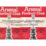 ARSENAL A run of 128 home programmes: 1950/1 X 21 League and 2 FA Cup, 1951/2 X 21 League, 1 FA