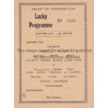BRECHIN Single sheet home programme v Kilmarnock Scottish Cup 2nd Round 27/1/1962. Small stain at