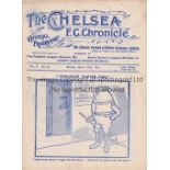 CHELSEA V ARSENAL 1910 Eight page fold-out programme for the League match at Chelsea 28/3/1910.