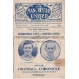 1928 FA CUP SEMI-FINAL / HUDDERSFIELD V SHEFF. UTD. AT MAN. UTD. Programme for the match at Old