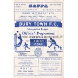 TOTTENHAM HOTSPUR Programme for the away Met. League match v Bury Town 30/4/1966, slightly creased