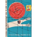 WORLD CUP 1954 Programme England v Uruguay 26/6/1954 World Cup Quarter Final in Basel. Match and