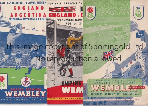 ENGLAND A collection of 66 England homes 1947-1969 to include all matches v Scotland from 1947,