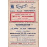 ALDERSHOT V MILLWALL 1933 FA CUP Programme for the Cup tie at Aldershot in their first League season