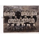 SHEFFIELD UNITED A 10" X 8" B/W team group for 1947 taken on the pitch, with paper notation on the