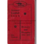 ARSENAL Handbook 1936/7, rusty staples. Generally good