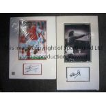 ARSENAL AUTOGRAPHS Seven large mounts including 4 signed photos, 2 different George Eastham B/W