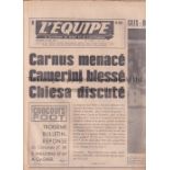 1973 ECWC FINAL AC Milan v Leeds United played 16 May 1973 in Salonika, Greece. Issue of L'Equipe