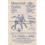 CHESTERFIELD V HALIFAX TOWN 1945 Programme for the match at Chesterfield 31/3/1945. Generally good