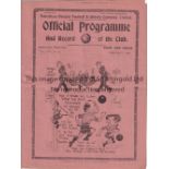 SPURS Programme Tottenham v Bury 1/2/1933. Midweek fixture. Light horizontal fold. Score,scorers.