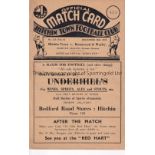 HITCHIN Programme Hitchin Town v Brentwood & Warley Spartan League 26/12/1933. Light horizontal