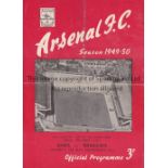 NEUTRAL AT ARSENAL Programme for the F.A. County Youth Championship Final 1st Leg at Highbury, Essex