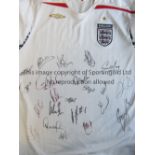 ENGLAND SHIRT MOTSON A Replica England shirt signed by all 23 members of the squad from the