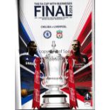 2012 FA CUP FINAL Hardback bound programme for Chelsea v Liverpool, Bobby Moore Club edition,