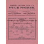 ARSENAL Three single sheet home programmes for season 1945/6 v. Leicester, Millwall and Chelsea,