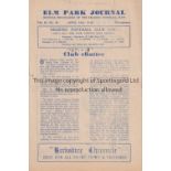 READING V ARSENAL 1948 Programme for the Friendly at Reading 24/4/1948, small writing on the cover