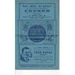 HUDDERSFIELD TOWN V ARSENAL 1927 Programme for the League match at Huddersfield 3/12/1927. Generally