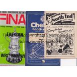 EVERTON A collection of 60 Everton away programmes 1959-1989. Includes FA Cup Finals 1966 (Fair) and