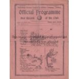 SPURS Programme Tottenham v Everton 25/8/1934. Horizontal fold. Fair to generally good