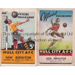 HULL CITY V NEW BRIGHTON Two programmes for League matches at Hull, 7/6/1947 and 30/10/1948 small