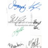 SNOOKER AUTOGRAPHS Twenty signed sheets including Joe Johnson, Shawn Murphy, Stuart Bingham, Jimmy