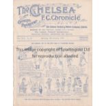 CHELSEA V ARSENAL 1924 Programme for the League match at Chelsea 5/1/1924, ex-binder and slight wear