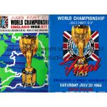 1966 WORLD CUP ENGLAND Original official Cup Final and Tournament programmes, both clean with no