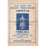 ARSENAL V CHELSEA AT TOTTENHAM 1947 Pirate programme issued by T. Ross for the FA Cup tie at