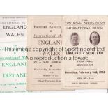 ENGLAND / ASTON VILLA Three England home programmes at Villa Park v Scotland 1945 vertical fold),