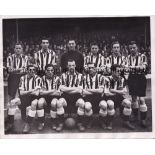 NEWCASTLE UNITED A 10" X 8" B/W team group for 1951 taken on the pitch. Generally good