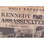 JFK / PRESIDENT KENNEDY A collection of 3 items pertaining to the assassination of JF Kennedy. 100