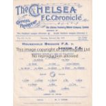 CHELSEA Single Sheet programme Household Brigade FA v London FA at Chelsea 5/2/1914. Ex Bound