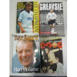 SIGNED FOOTBALL BOOKS / JIMMY GREAVES Four signed books with dust jackets: Harry's Game by Dave