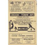 CROOK TOWN V OLDHAM ATHLETIC 1964 FA CUP Programme for the FA Cup tie at Crook 5/12/1964. Wear