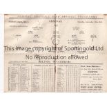 ARSENAL V BOLTON WANDERERS 1932 Programme for the League match at Arsenal 17/9/1932, horizontal