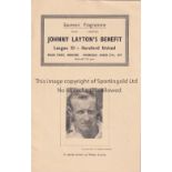 HEREFORD UNITED Program for Johnny Layton's Benefit, League XI v. Hereford 27/3/1957. Kelsey, Evans,