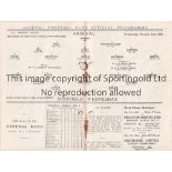 CHARITY SHIELD 1935 Programme Charity Shield Arsenal v Sheffield Wednesday at Highbury 23/10/1935.