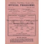 ARSENAL V CRYSTAL PALACE 1944 Single sheet programme for the FL South Arsenal home match 8/4/1944,