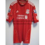 LIVERPOOL Player issue shirt signed by the then Liverpool full back Martin Kelly. Generally good