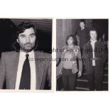 GEORGE BEST Six B/W press photos with stamps on the reverse: 8" X 6" Best in a shirt, tie and