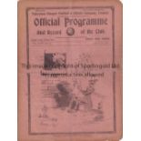 SPURS Programme Tottenham v Birmingham City 13/4/1935. Light horizontal fold. Score,scorers and team