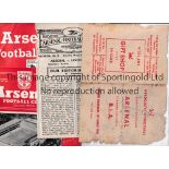 ARSENAL A collection of 13 Arsenal home programmes from the 1950's and an away in Dusseldorf v