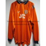 ALEX MANNINGER ARSENAL SHIRT Player issue orange long sleeve goalkeeper shirt for season 1997/8 with