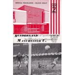 MANCHESTER UNITED Programme for the Youth Cup tie at Sunderland 8/3/1967, slight horizontal