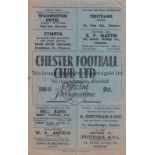 NEW BRIGHTON / FINAL LEAGUE SEASON Away programme for the League match v Chester 25/4/1951, slight