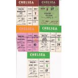 CHELSEA A collection of 5 Chelsea home tickets from the 1966/67 season v Manchester City Fulham,